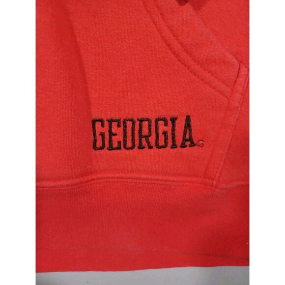Georgia Bulldogs Hoodie Mens M Red Pullover Embroidered Logo VTG - Picture 4 of 5